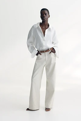 Belted Twill Pants
