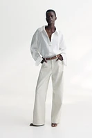 Belted Twill Pants