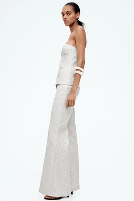 Flared Creased Pants