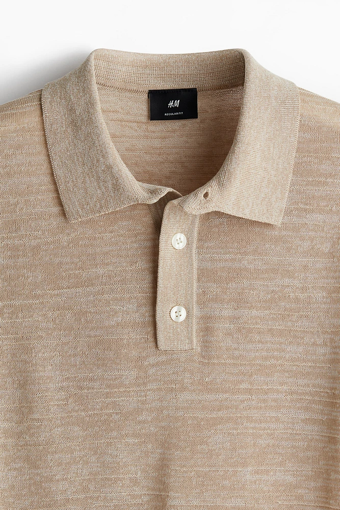 Regular Fit Fine-Knit Polo Shirt