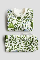 2-Piece Printed Sweatshirt and Shorts Set