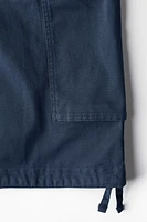 Loose Fit Twill Cargo Shorts