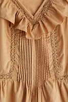 Ruffle-Trimmed Sleeveless Top