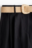 Wide-Leg Pants with Belt