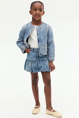 Denim Balloon Skirt