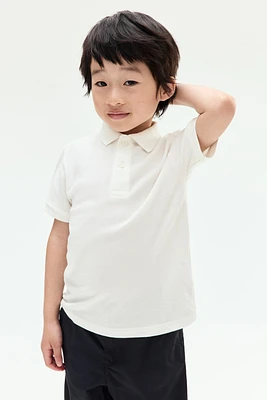 Polo en piqué de coton