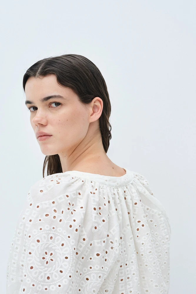Blouse MAMA Before & After en broderie anglaise