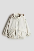 Oversized Linen-Blend Windbreaker