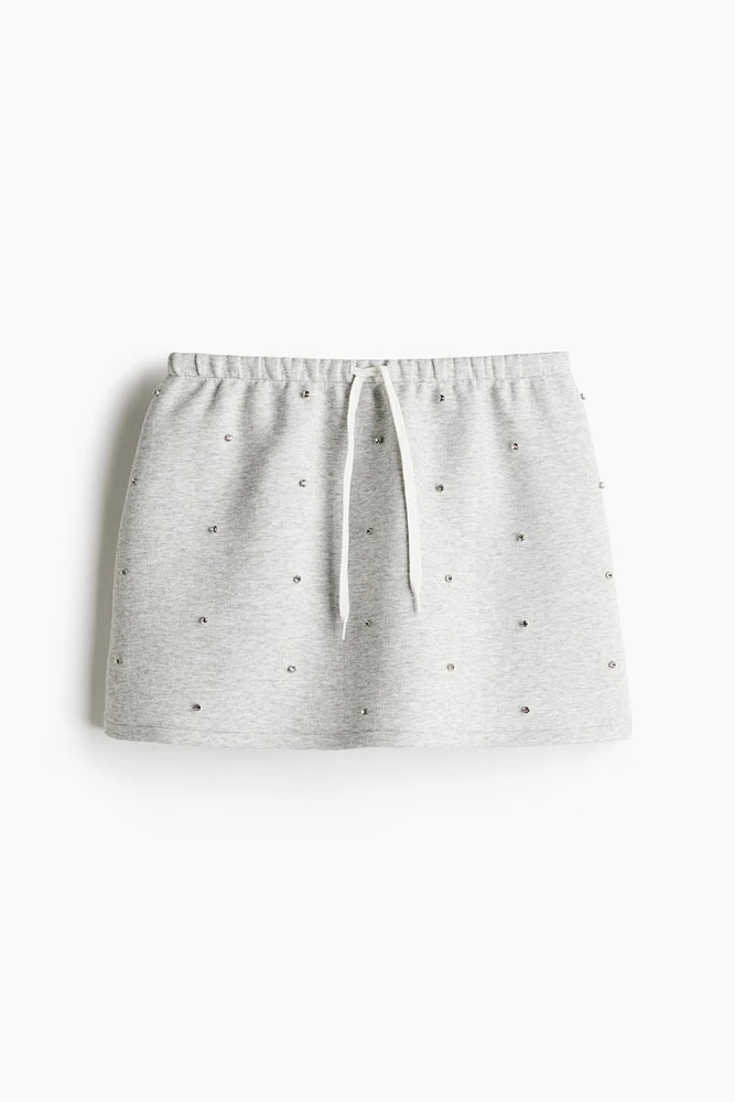 Embellished Scuba Skirt