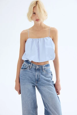 Bubble-Hem Strappy Top