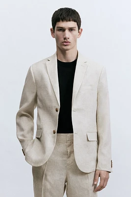 Slim-Fit Linen Jacket