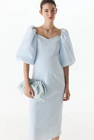 MAMA Balloon-Sleeved Cotton Dress