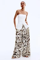 Wide-Leg Pull-On Pants