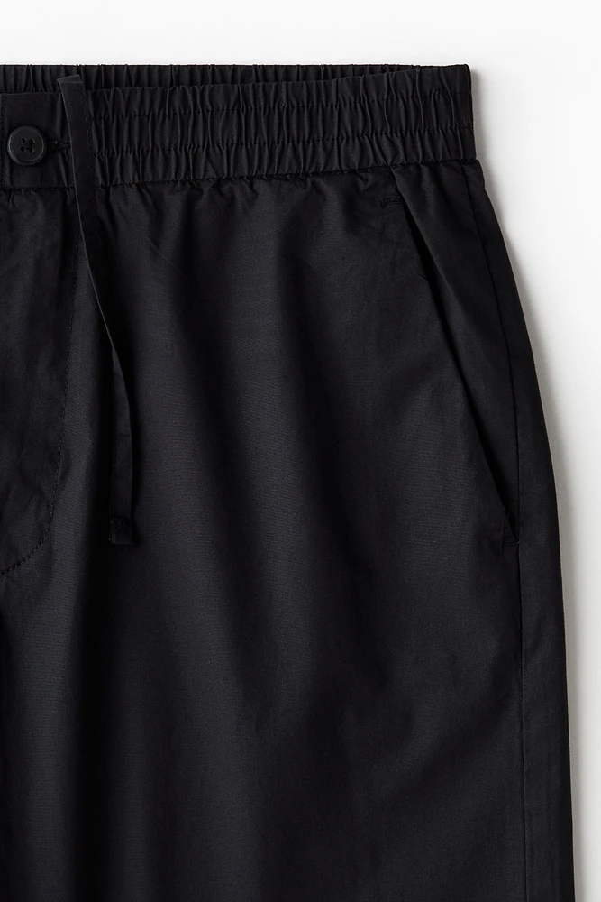 Relaxed-Fit Poplin Shorts
