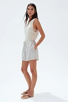 Rib-knit vest top