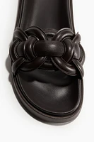Intertwined-strap Sandals
