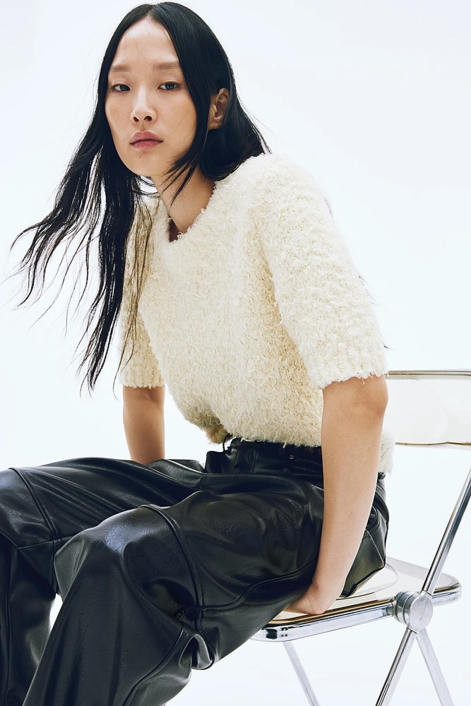 Fuzzy Knit Top