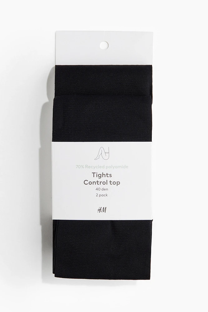 2-pack Control-Top Tights 40 Denier