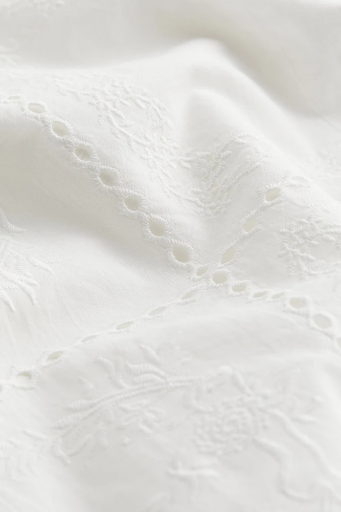Eyelet-Embroidered Cotton Dress