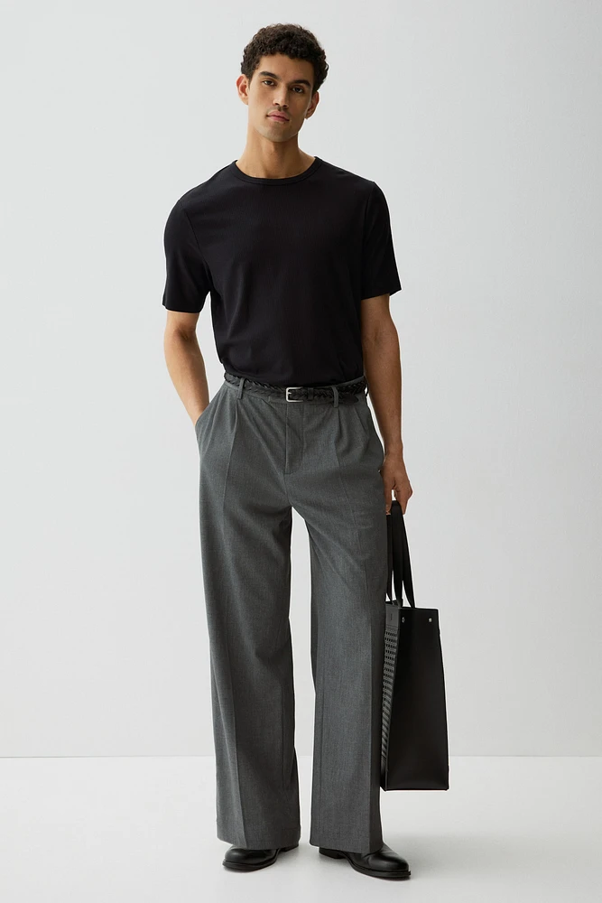 Slim-Fit Ribbed T-Shirt