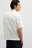 Regular-Fit Textured Short-Sleeved Shirt