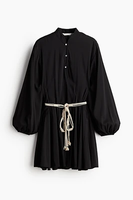 Dress with Macramé Belt