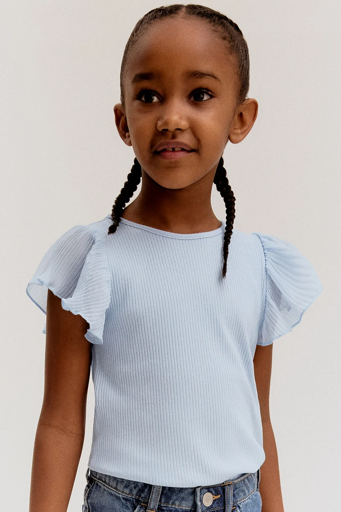Chiffon-Sleeved Top