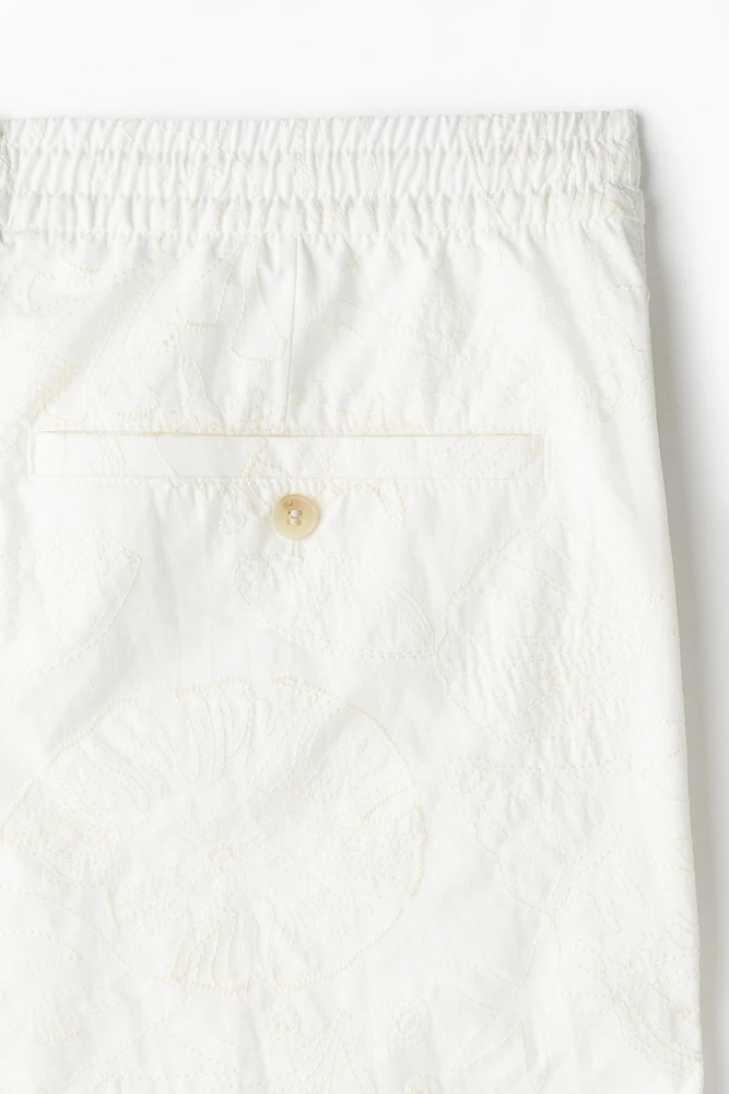 Relaxed-Fit Embroidered Shorts