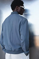 Regular-Fit Lyocell-Blend Bomber Jacket