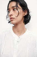 Blouse with Ladder Lace Insets