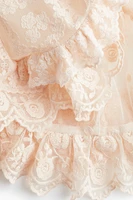 Ruffled Lace Strappy Top