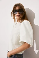 Blouse à manches bouffantes