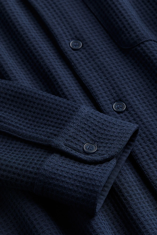 Regular Fit Waffled Shirt