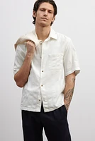Regular-Fit Textured Short-Sleeved Shirt