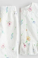 2-Piece Eyelet-Embroidered Set