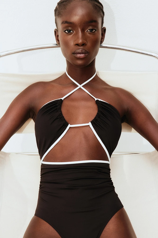 Padded-Cup Cutout Swimsuit