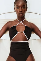 Padded-Cup Cutout Swimsuit