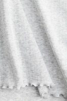 Lace-Trimmed Pointelle T-Shirt