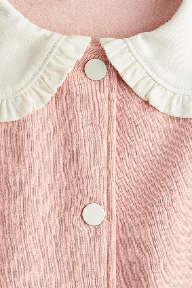 Printed Sweatshirt Cardigan