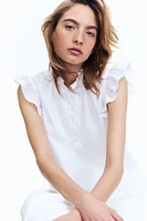 Blouse en lin mélangé