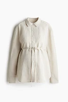 MAMA Before & After Linen-Blend Shirt