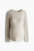 MAMA Ribbed Jersey Top