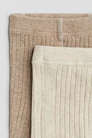 2-pack Rib-Knit Tights