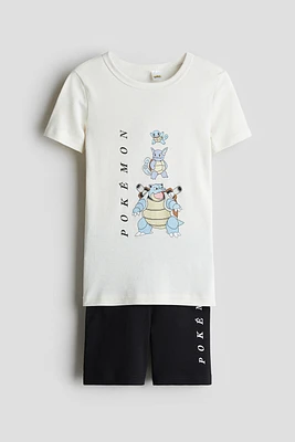 Snug-Fit Printed Cotton Pajamas