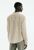 Chemise classique en lin mélangé