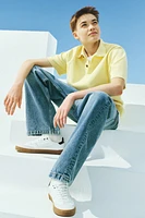 Textured-Knit cotton Polo Shirt