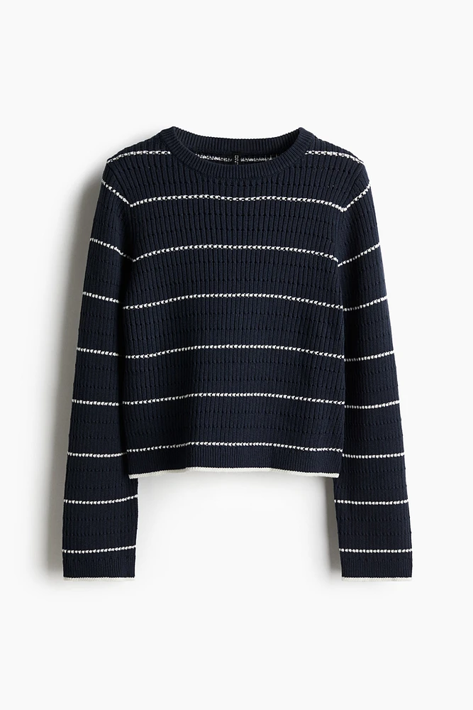 Hole-Knit Sweater
