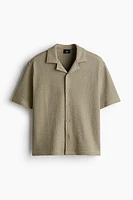 Loose-Fit Waffled Resort Shirt