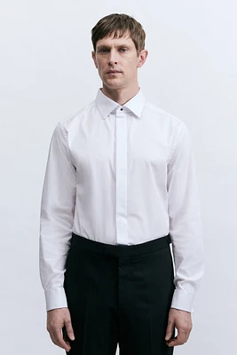 Slim-Fit Tuxedo Shirt
