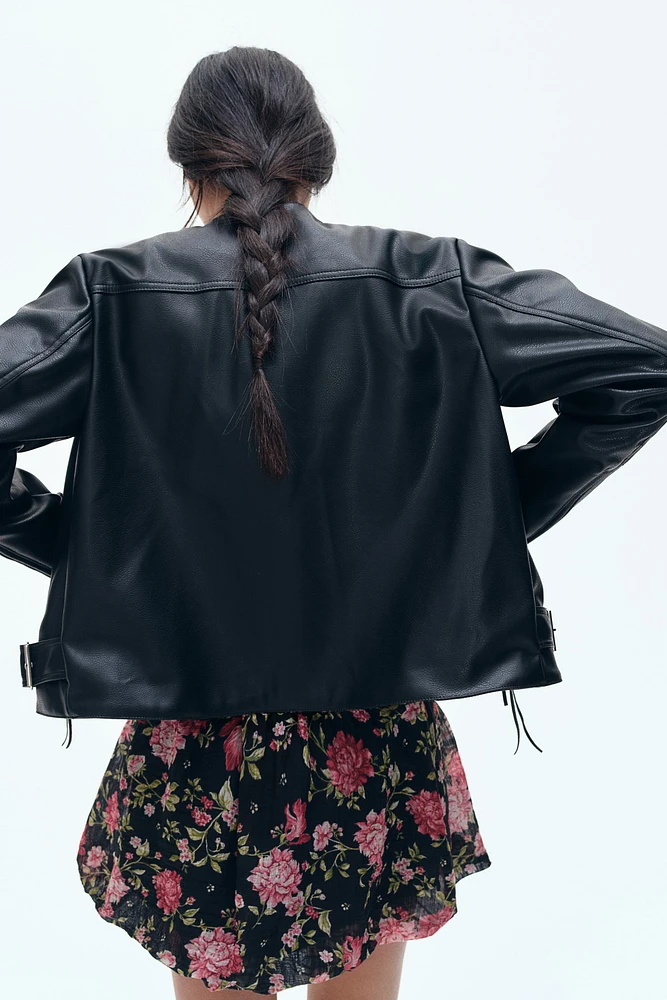 Coated Biker Jacket